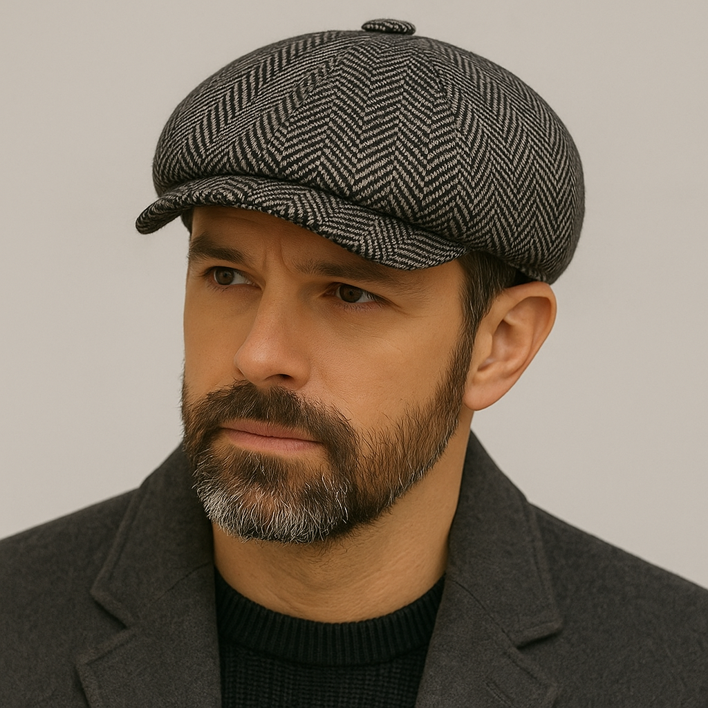 Newsboy Cap – Classic Herringbone Vintage Style