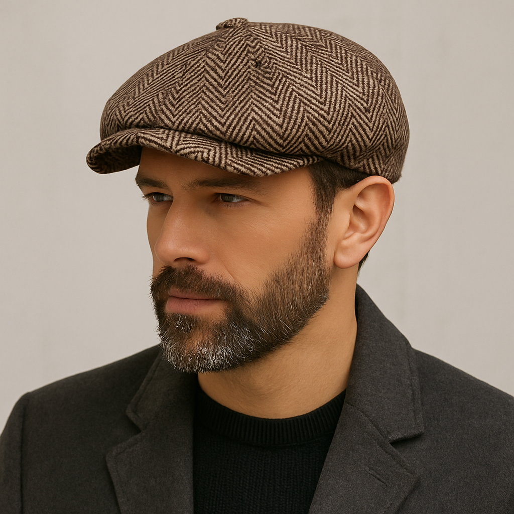 Newsboy Cap – Classic Herringbone Vintage Style