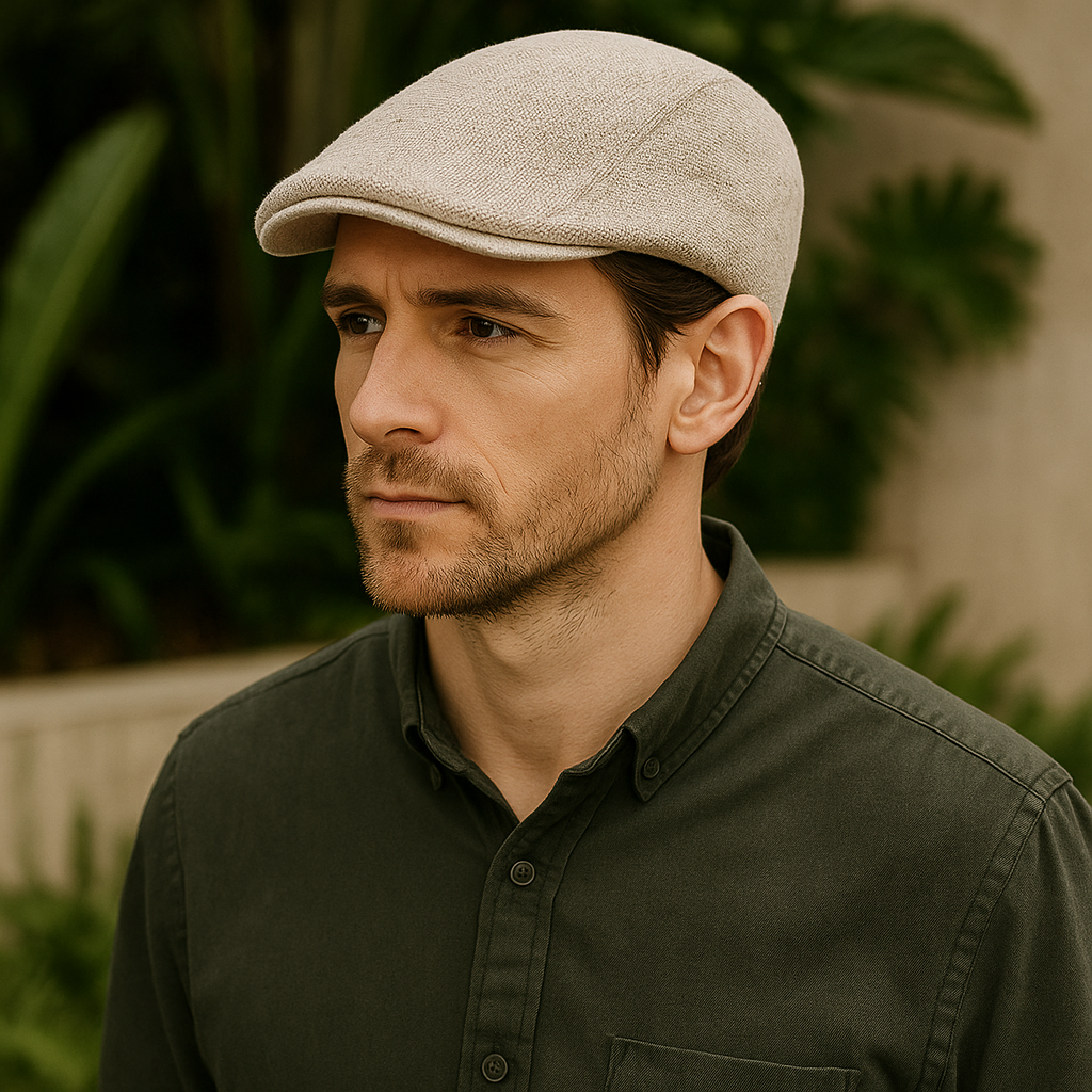 Flat Cap – Men’s Classic Linen Style