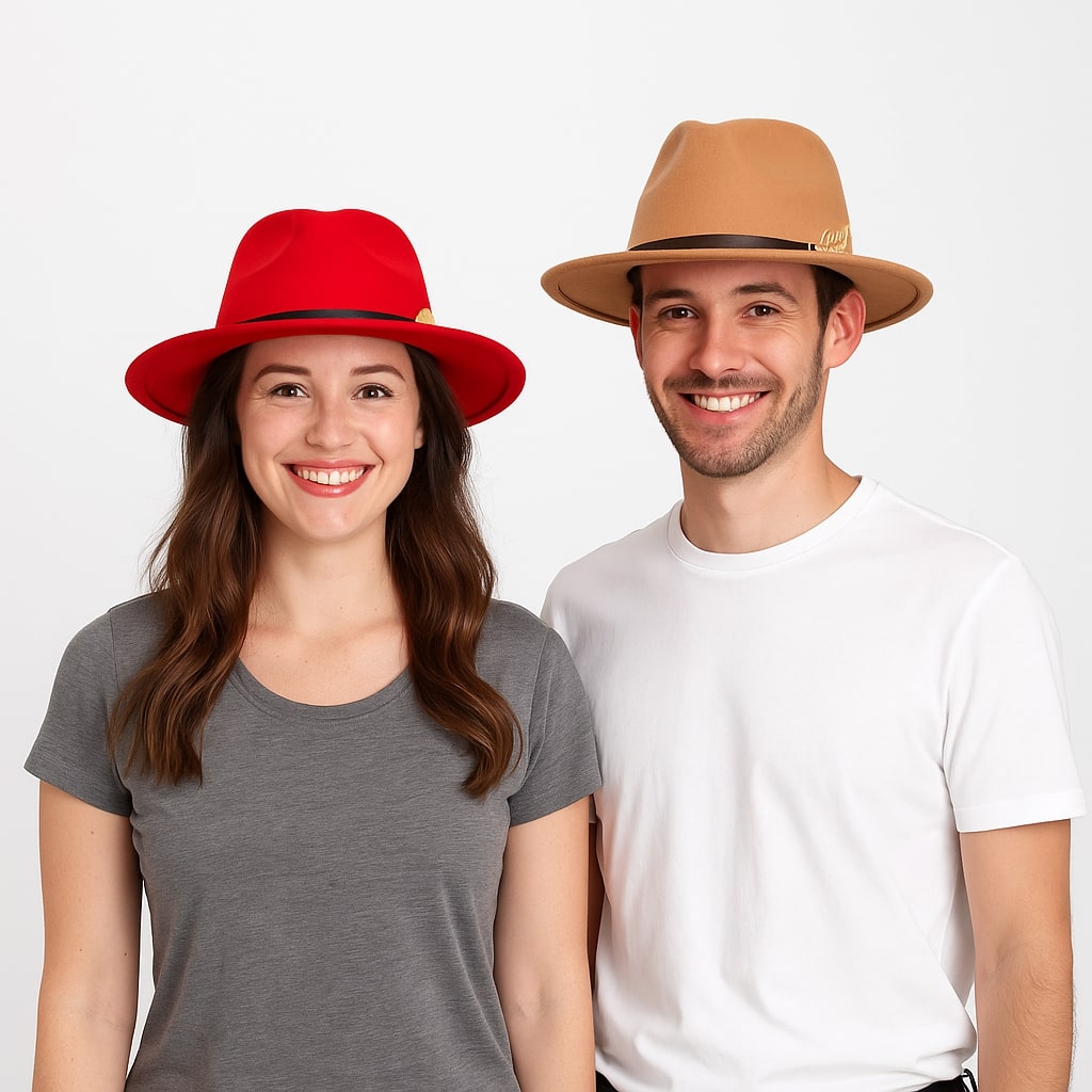 Golden Leaf Fedora Hat – Elegant Style with a Distinctive Touch