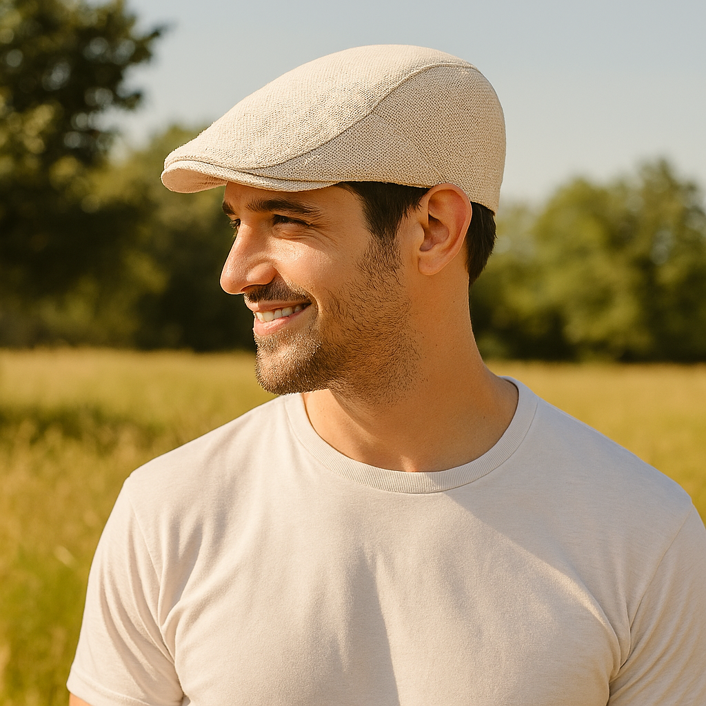 Flat Cap – Men’s Classic Linen Style