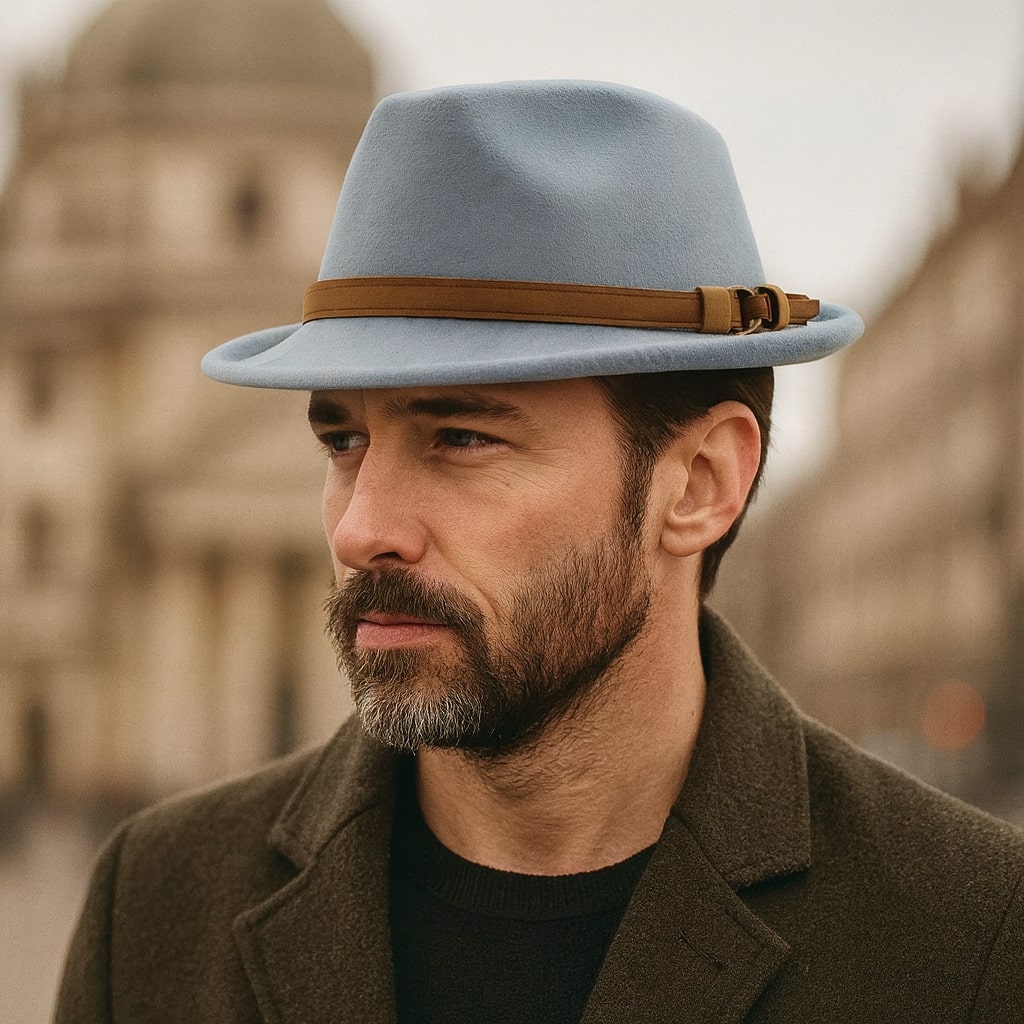 Fedora Trilby Hat – Soft Wool Design With Buckle Leather Band