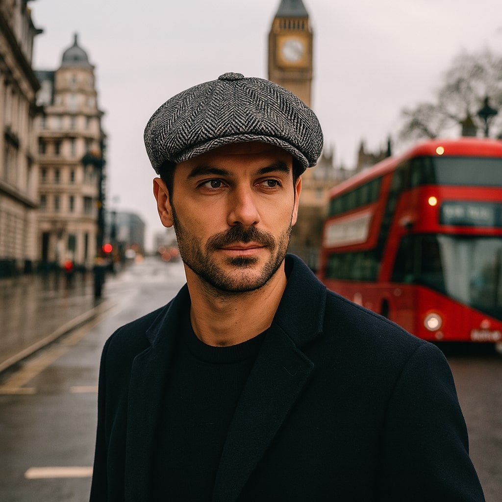 Newsboy Cap – Herringbone Pattern And Urban Flair
