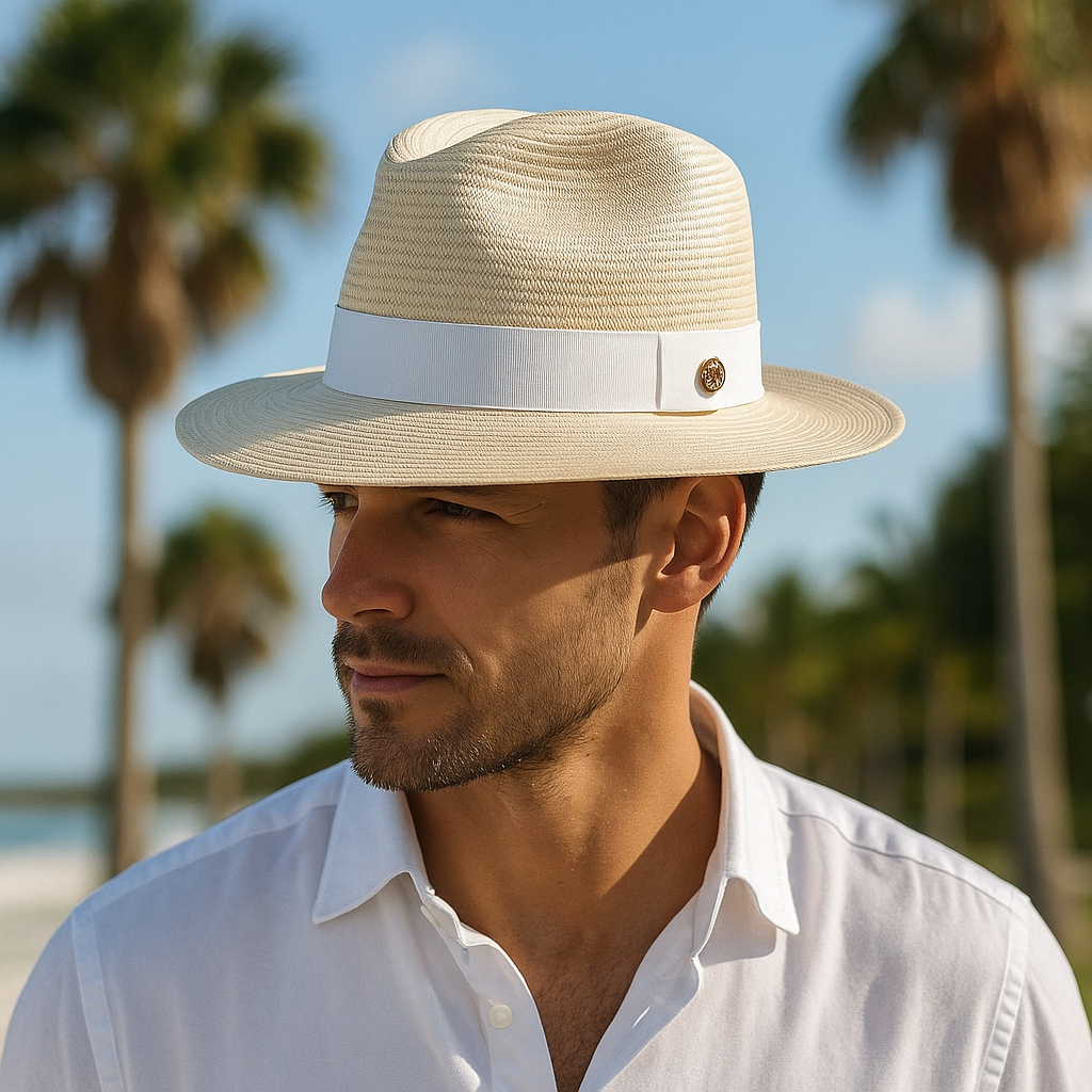 Panama Hat – Structured Shape With Decorative Contrast Band