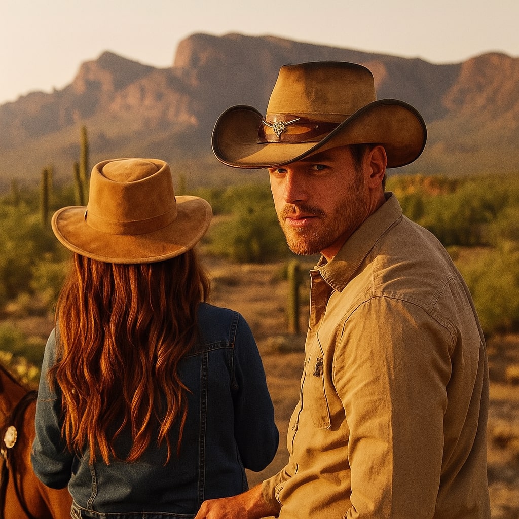 Western Cowboy Hat – Suede Finish With Bull Head Band