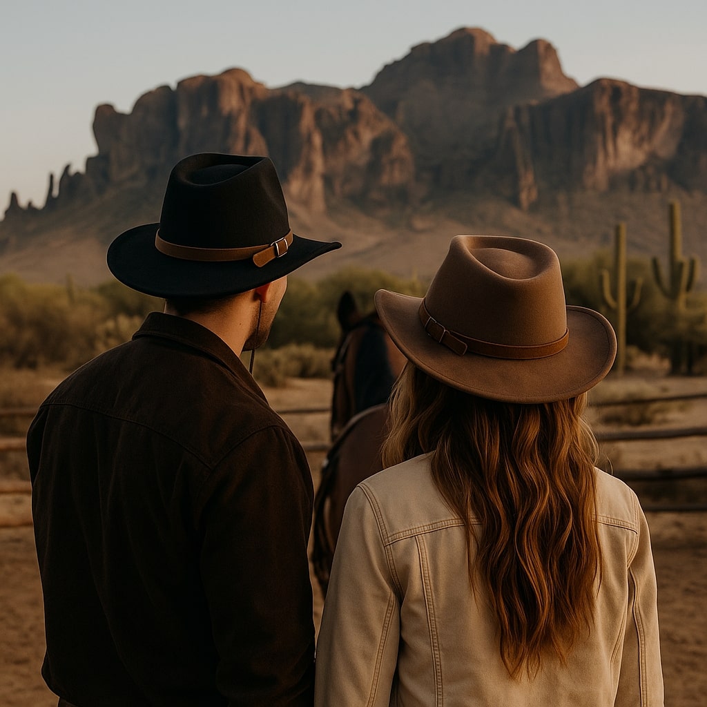 Cowboy Hat – Classic Suede Look With Buckled Band