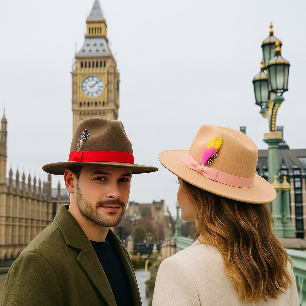 Fedora Hat – Ribbon With Feather Accent