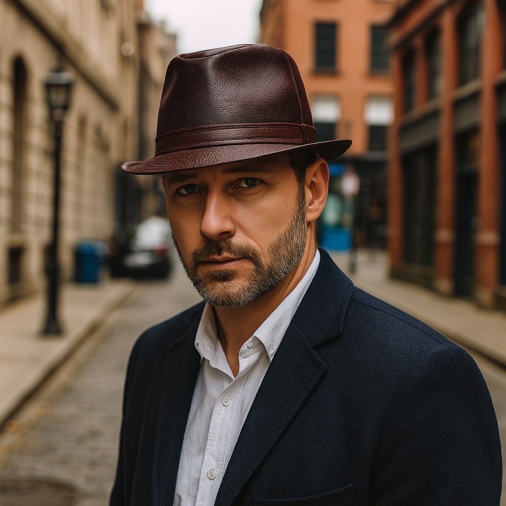 Trilby Hat – Genuine Leather Timeless Style