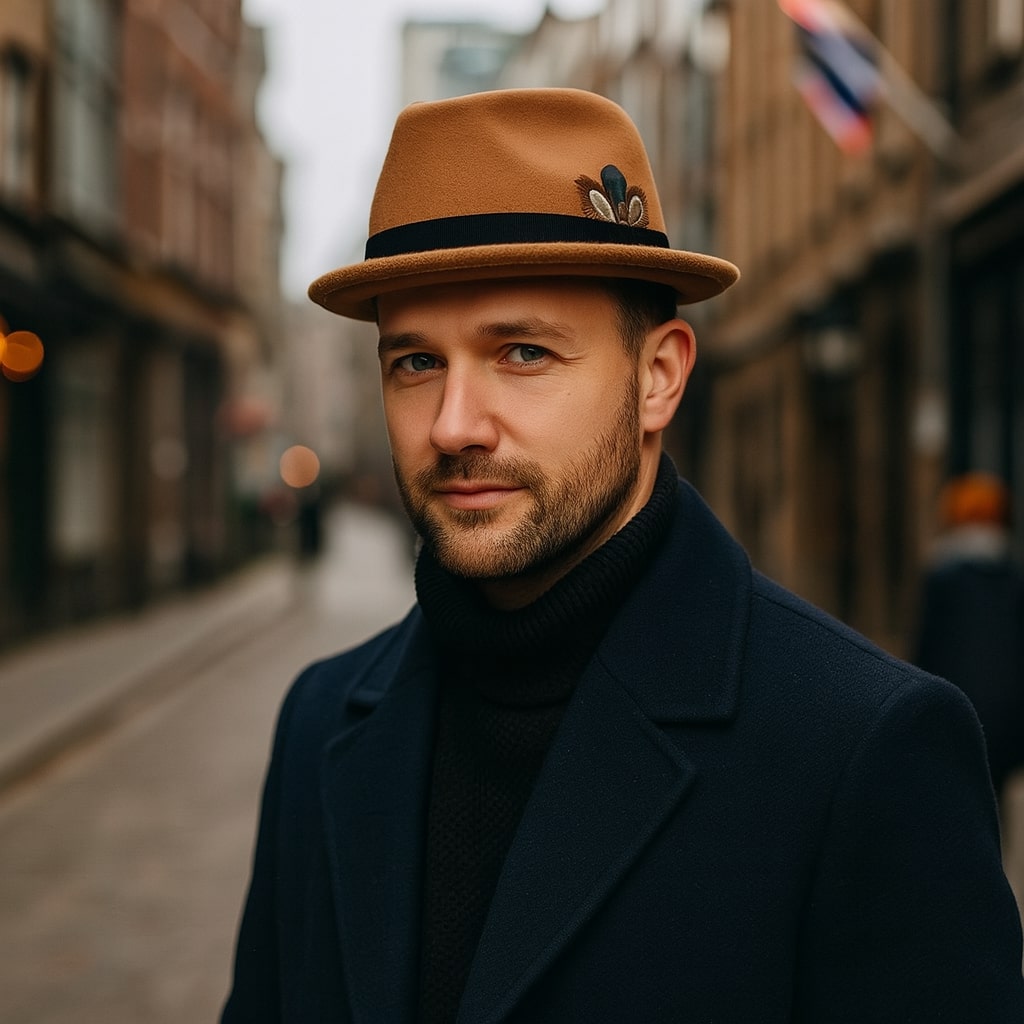Trilby Fedora Wool Hat – Classic Style With Feather Accent