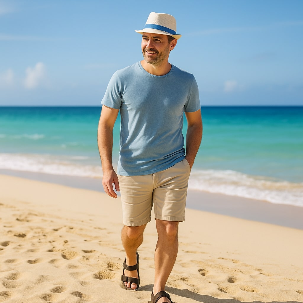 Straw Hat – Trilby Style With Contrasting Band