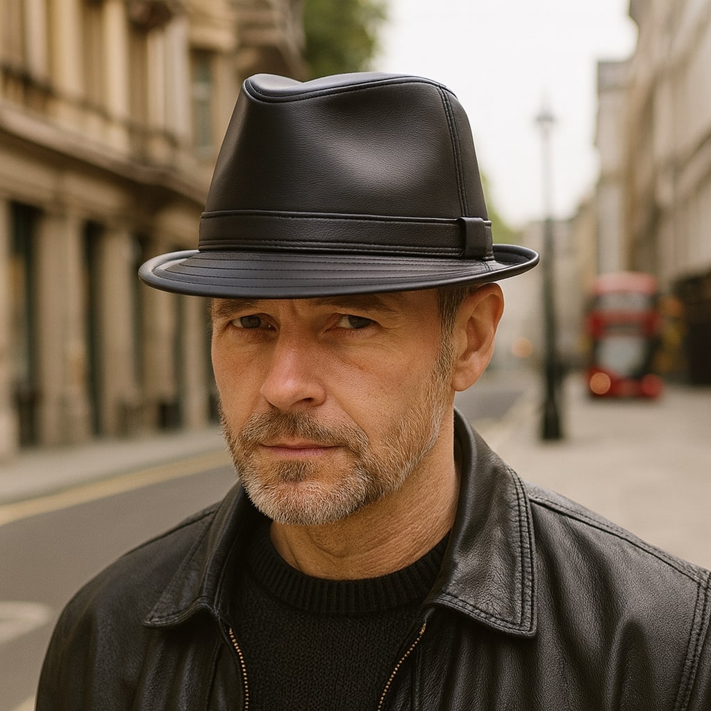 Genuine Leather Trilby Hat – Timeless Style & Durability