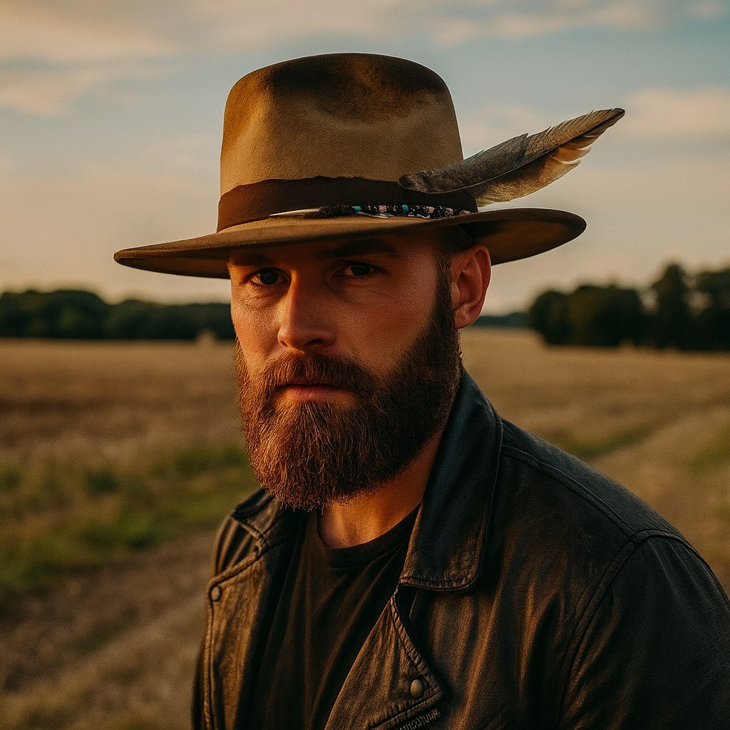 Wool Felt Cowboy Hat with Feather – Distinctive Western Flair