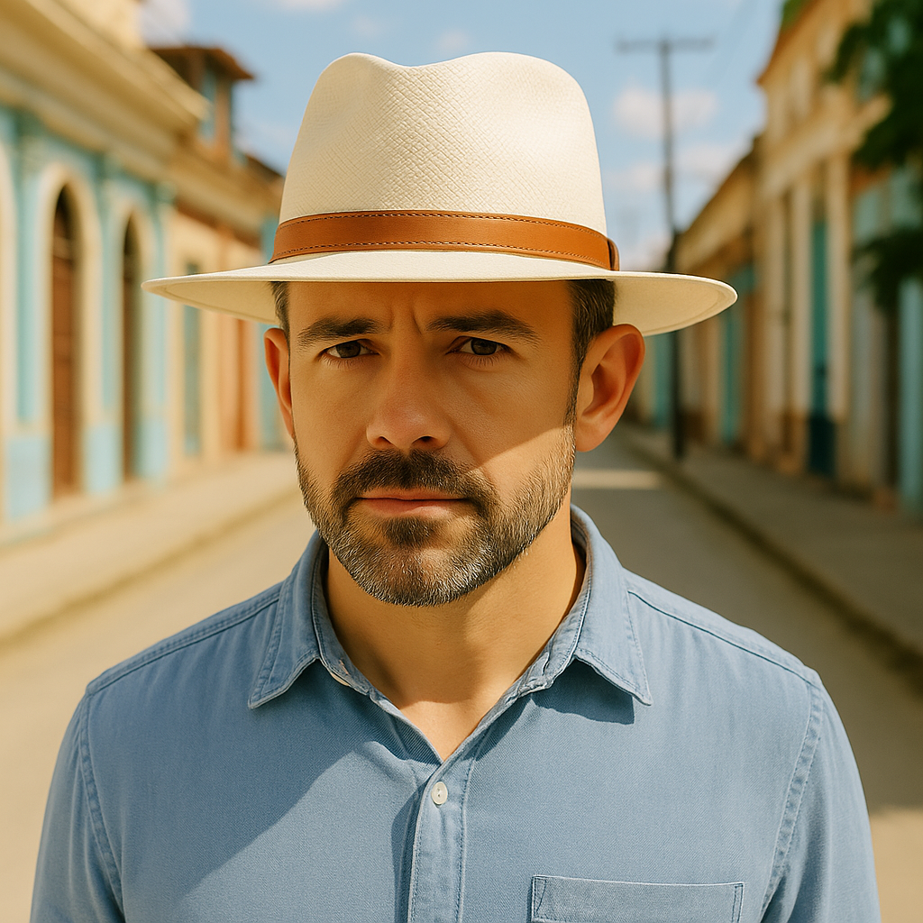 Panama Hat – Straw with Tan Leather Band