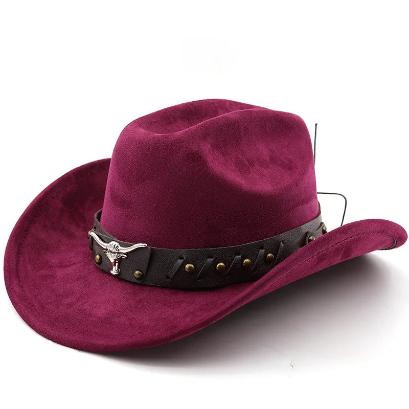 Cowboy Hat – Suede-Look Longhorn
