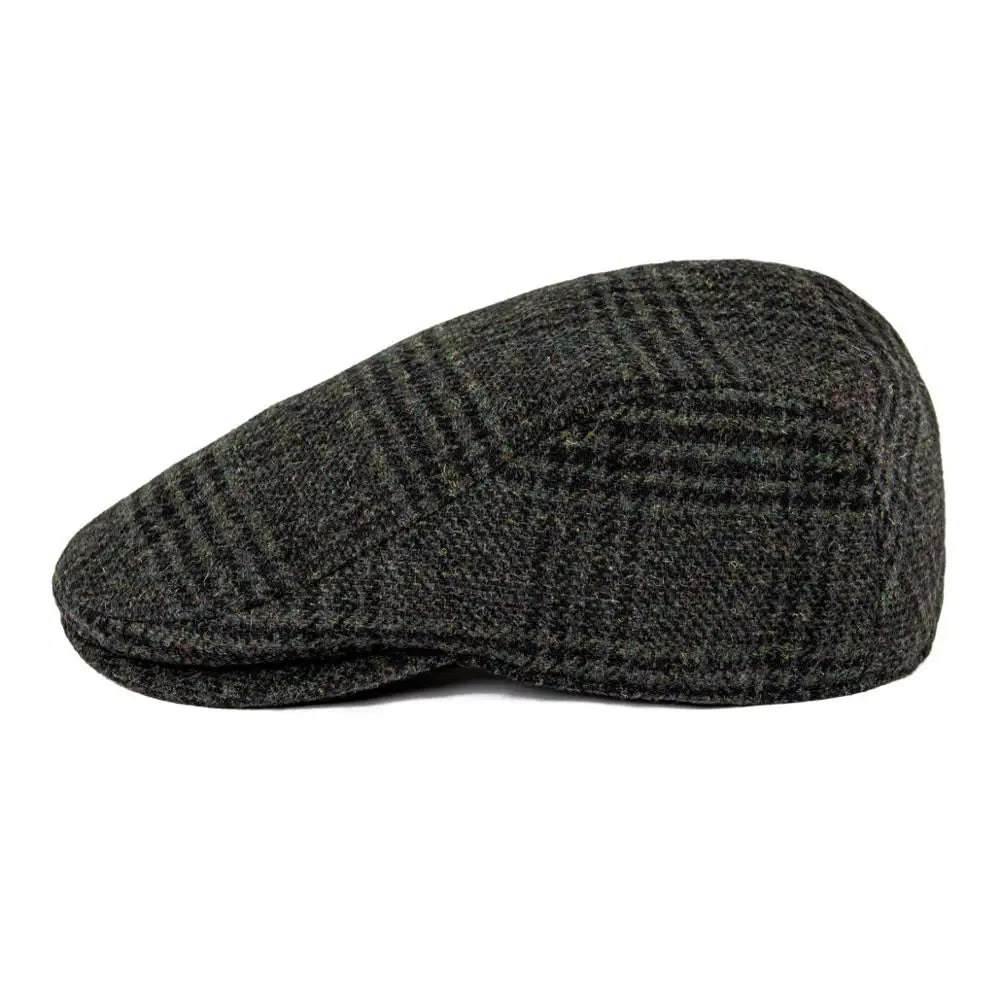 Flat Cap – Wool Herringbone With Timeless Silhouette