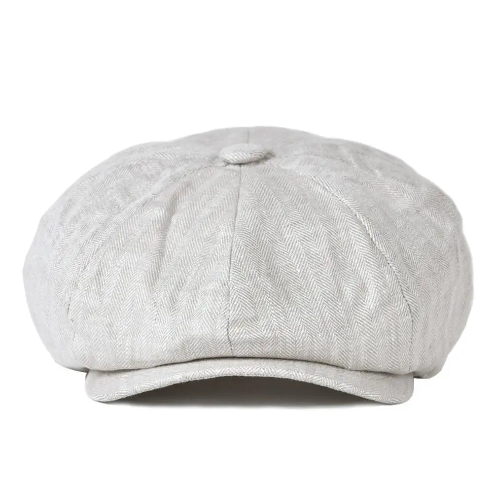 Newsboy Cap – Linen Texture And Classic Cut