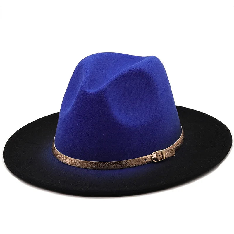 Fedora Hat – Gradient Effect with Gold Belt