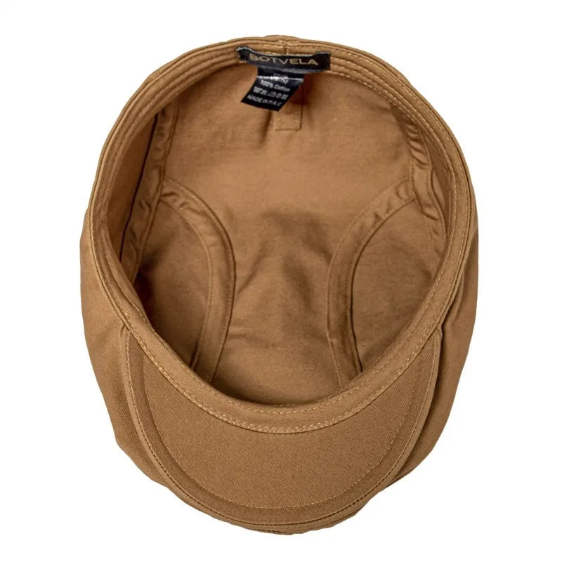 Flat Cap – Classic Cotton Structure with Subtle Paneling
