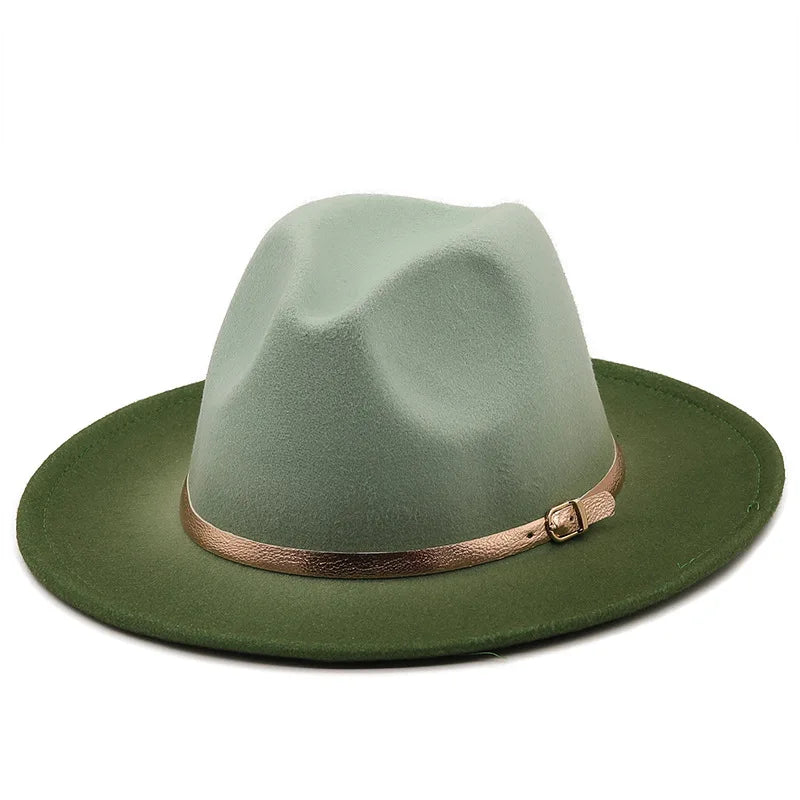 Fedora Hat – Gradient Effect with Gold Belt