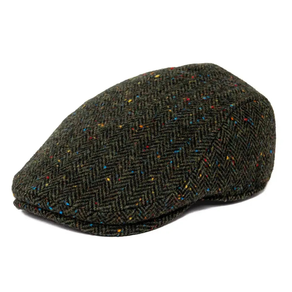 Flat Cap – Wool Herringbone With Timeless Silhouette