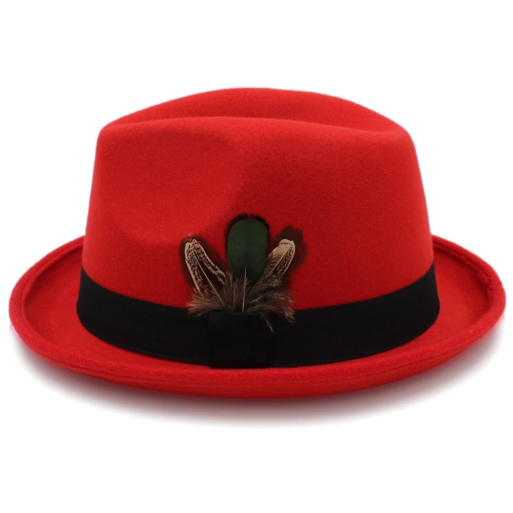 Trilby Fedora Wool Hat – Classic Style With Feather Accent