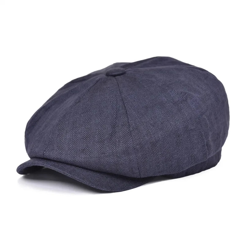 Newsboy Cap – Linen Texture And Classic Cut