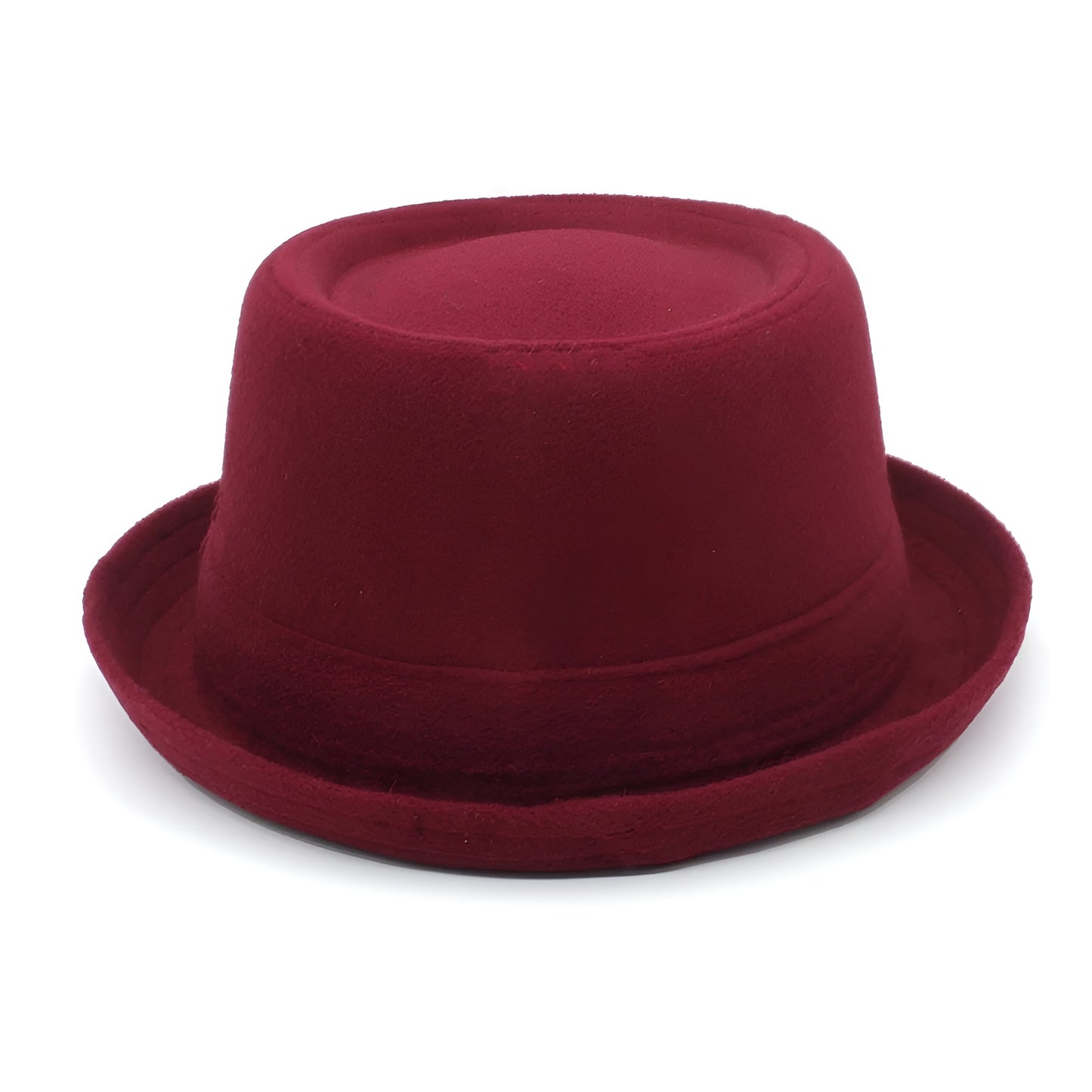 Pork Pie Wool Hat – Vintage Style With Feather Accent