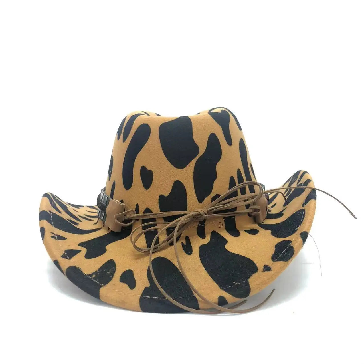 Cowboy Hat – Wild Cow Print With Western Bull Badge