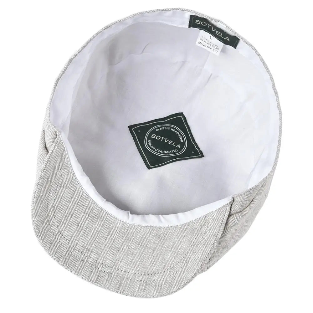 Newsboy Cap – Linen Texture And Classic Cut