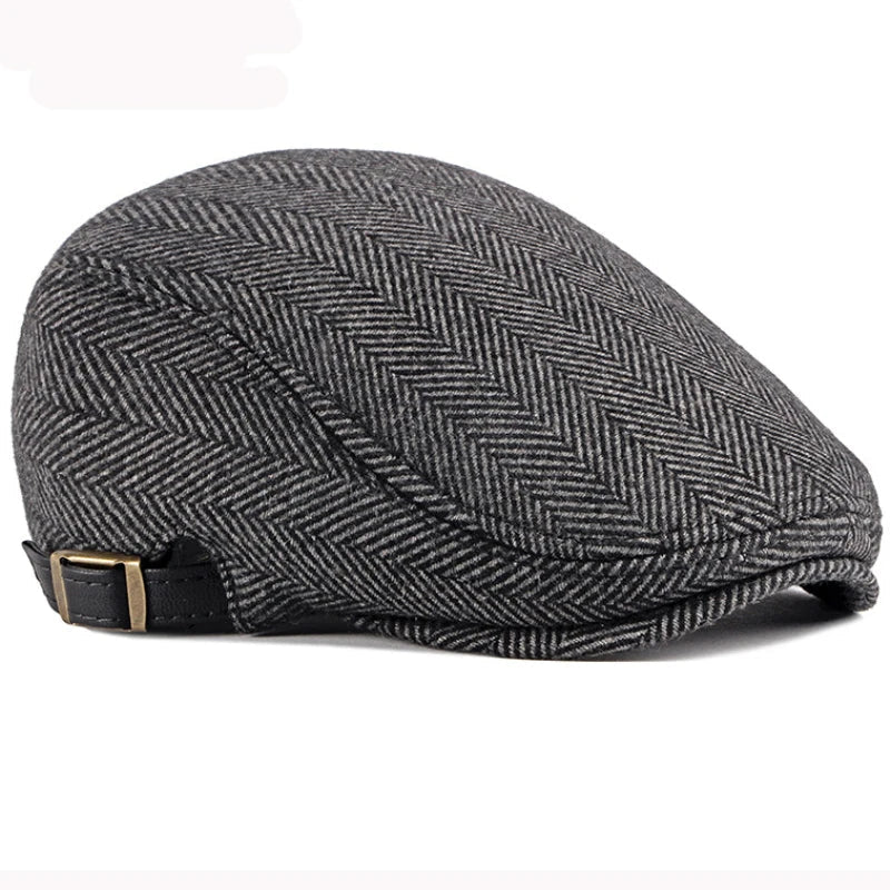 Flat Cap – Men’s Wool Herringbone Pattern
