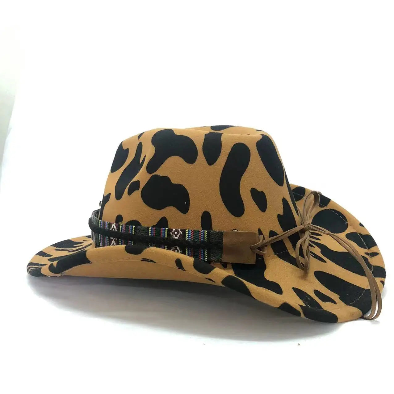 Cowboy Hat – Wild Cow Print With Western Bull Badge