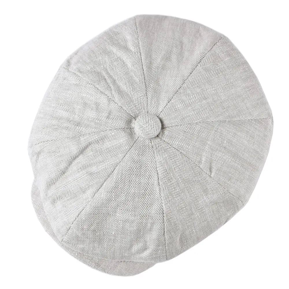 Newsboy Cap – Linen Texture And Classic Cut