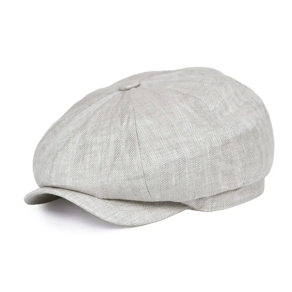 Newsboy Cap – Linen Texture And Classic Cut