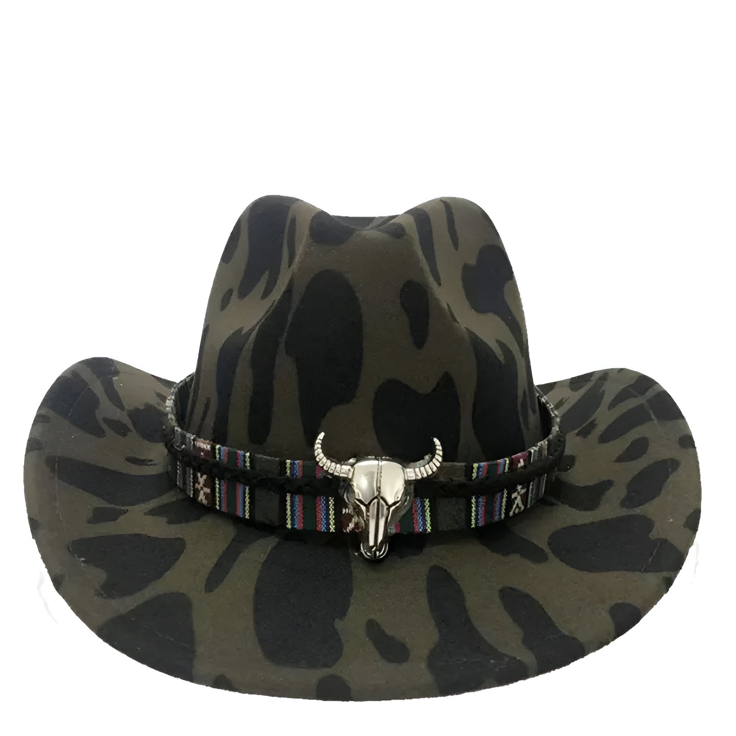 Cowboy Hat – Wild Cow Print With Western Bull Badge