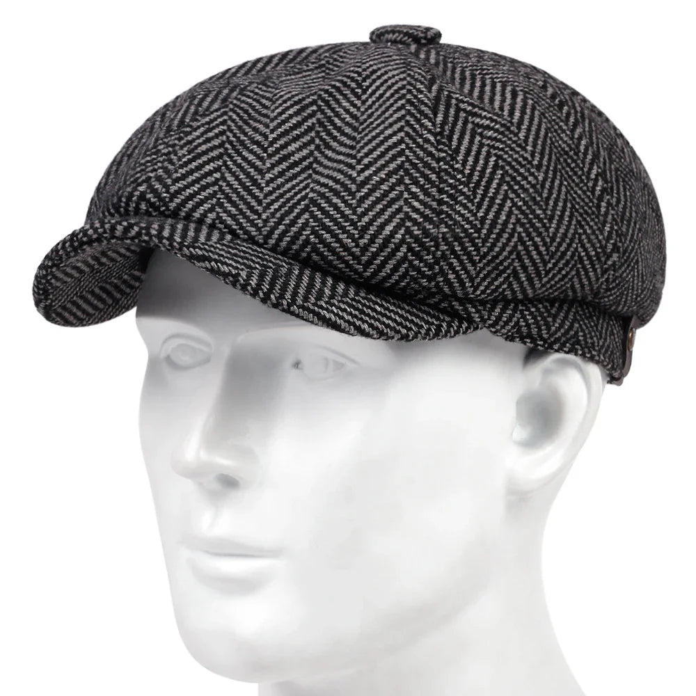 Newsboy Cap – Classic Herringbone Vintage Style
