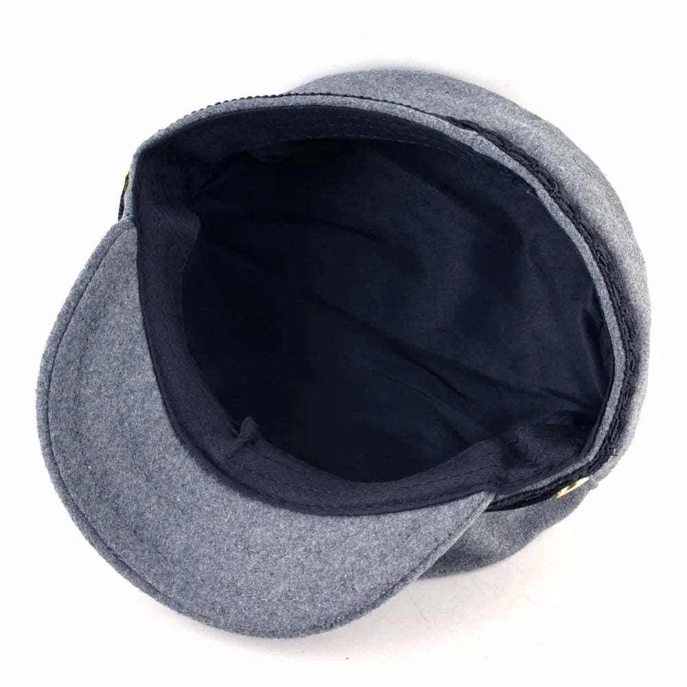 Sailor Cap – Flat Top Newsboy Style With Decorative Belt