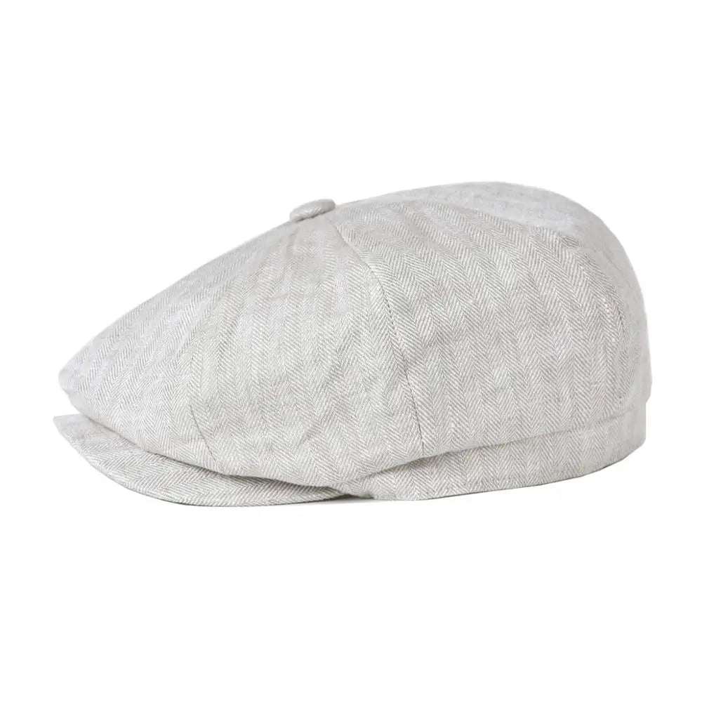 Newsboy Cap – Linen Texture And Classic Cut