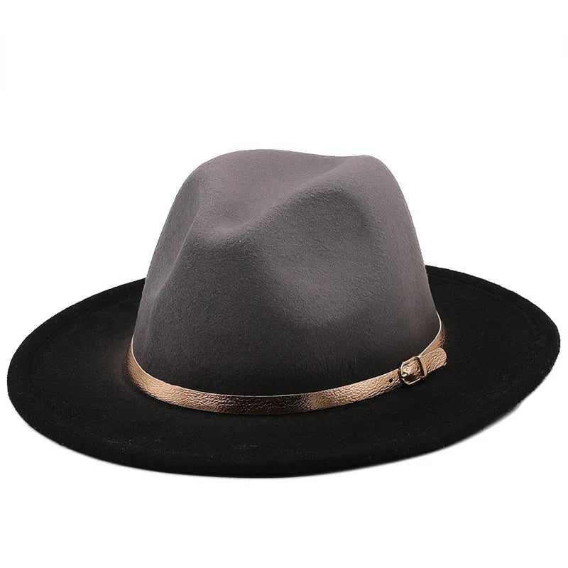 Fedora Hat – Gradient Effect with Gold Belt