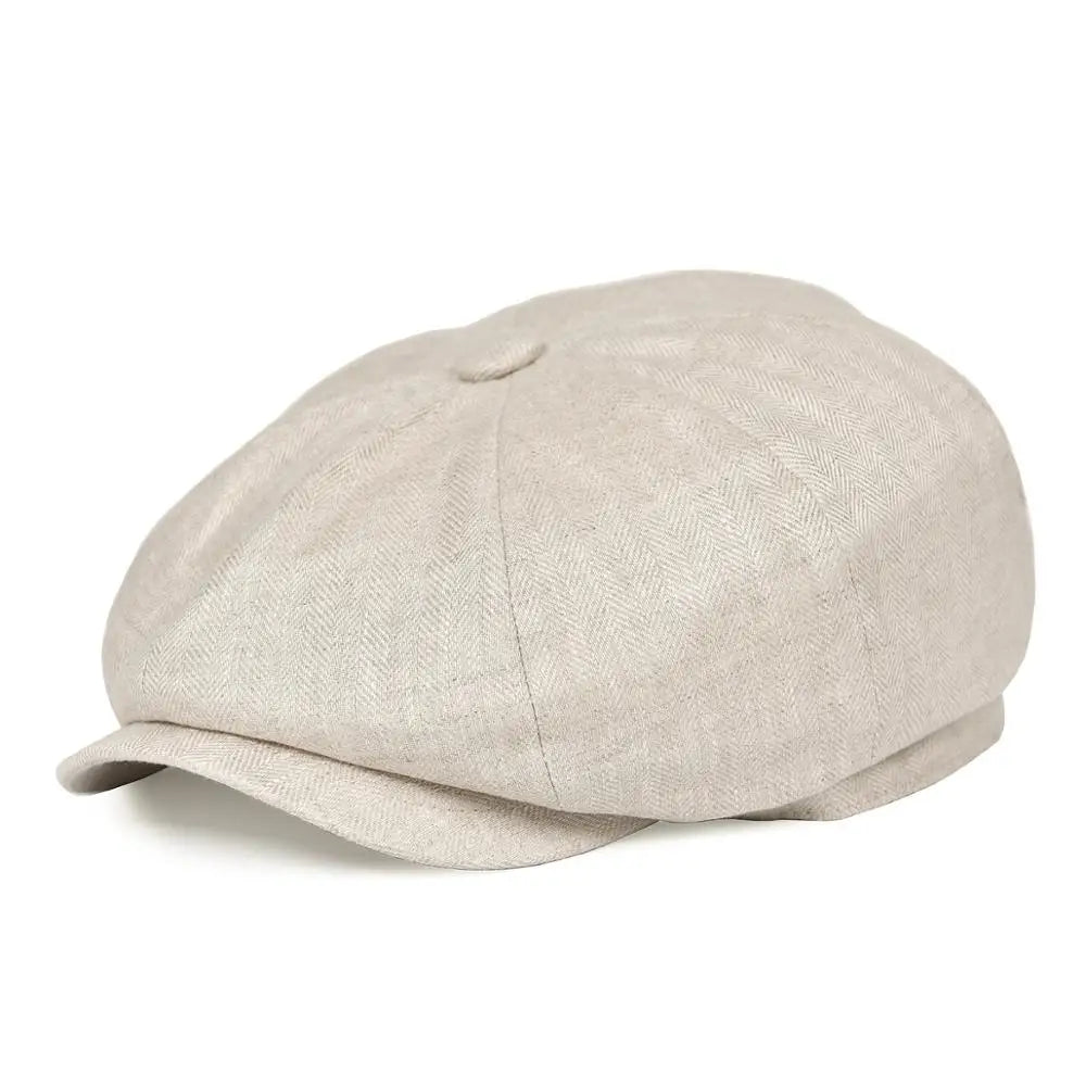 Newsboy Cap – Linen Texture And Classic Cut