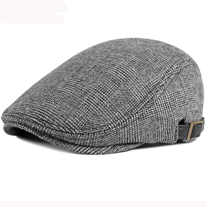 Flat Cap – Men’s Wool Herringbone Pattern