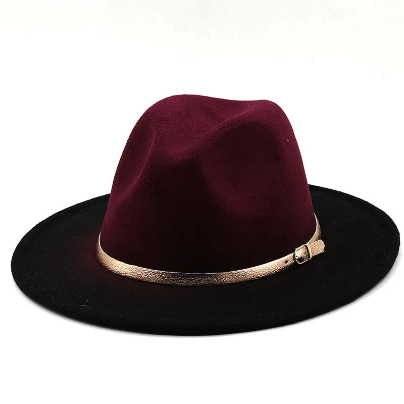 Fedora Hat – Gradient Effect with Gold Belt