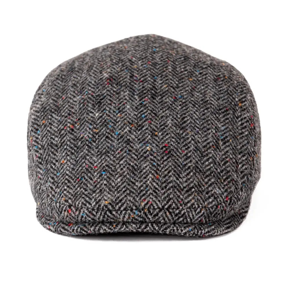 Flat Cap – Wool Herringbone With Timeless Silhouette