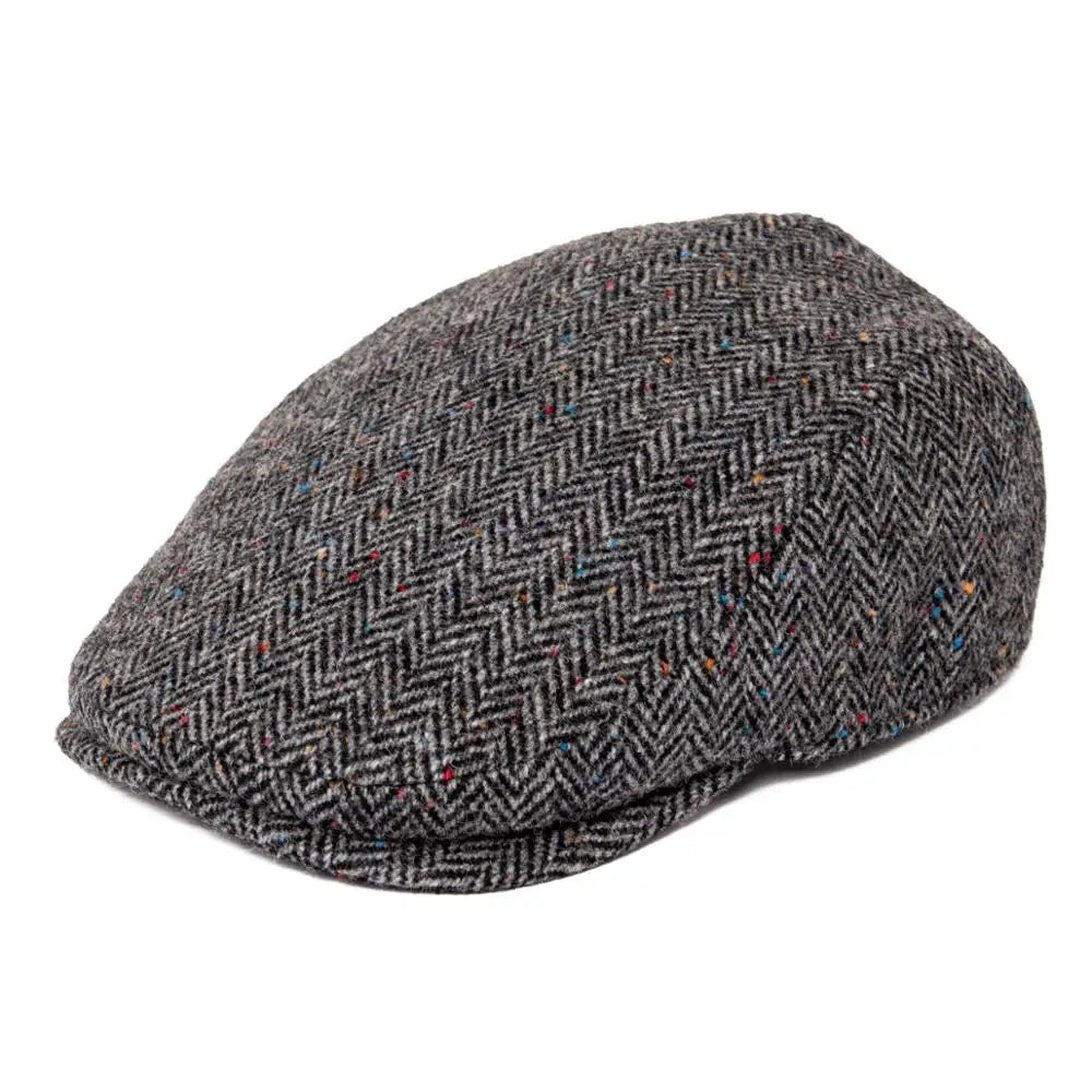 Flat Cap – Wool Herringbone With Timeless Silhouette