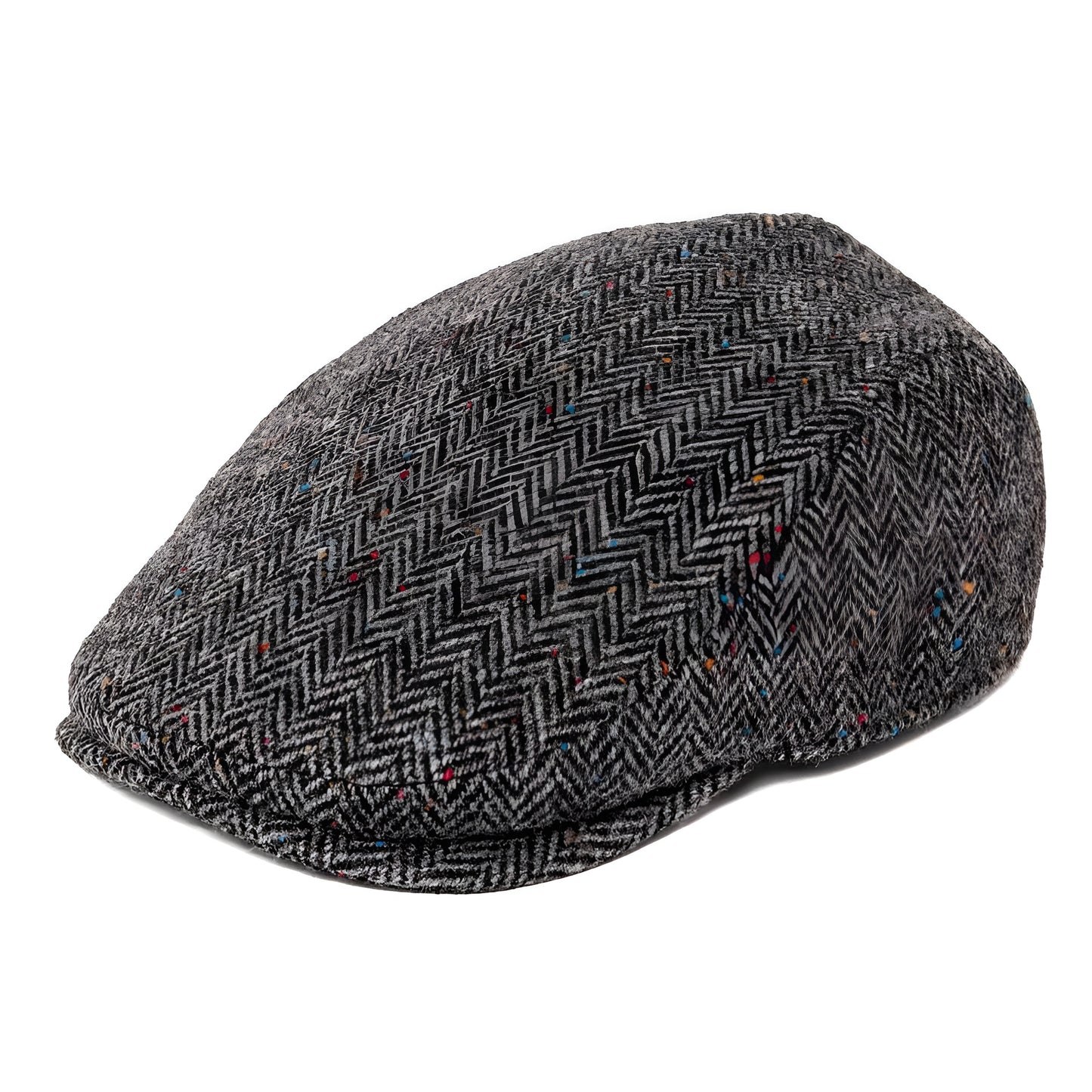 Flat Cap – Wool Herringbone With Timeless Silhouette