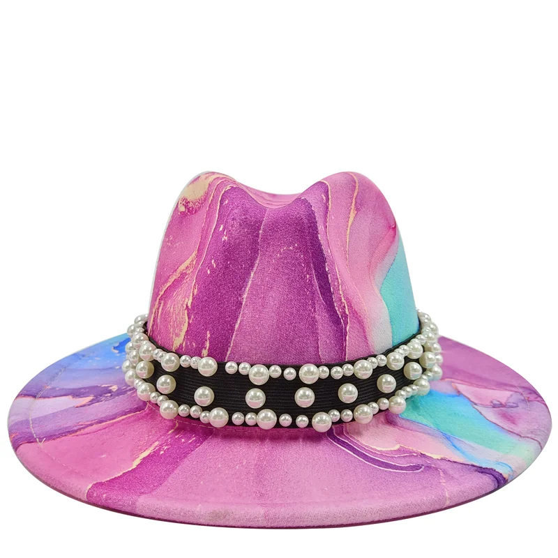 Fedora Hat – Modern Psychedelic Pearl Design