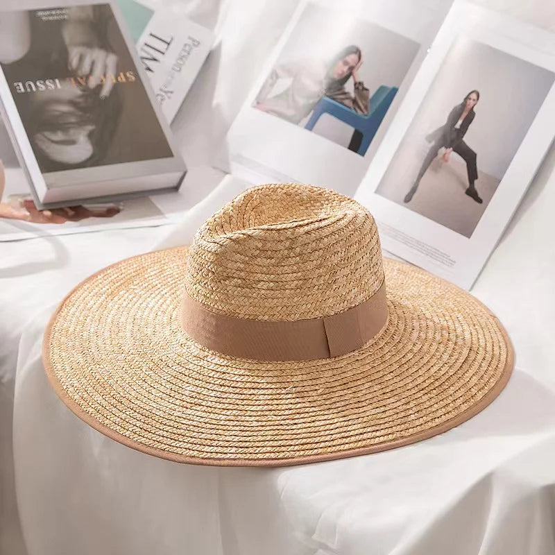 Straw Sun Hat With Chin Strap – Lightweight Summer Protection