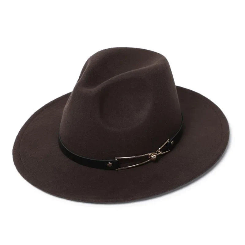 Chapeau Fedora Classy Chic Anneau Doré - La Maison du Chapeau