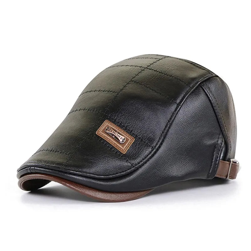 Classic Men’s Leather Flat Cap