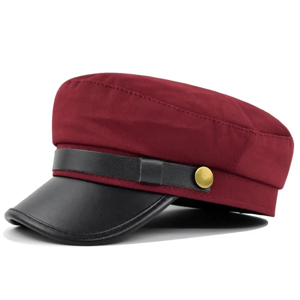 Sailor Cap – Structured Military Design With Decorative Strap
