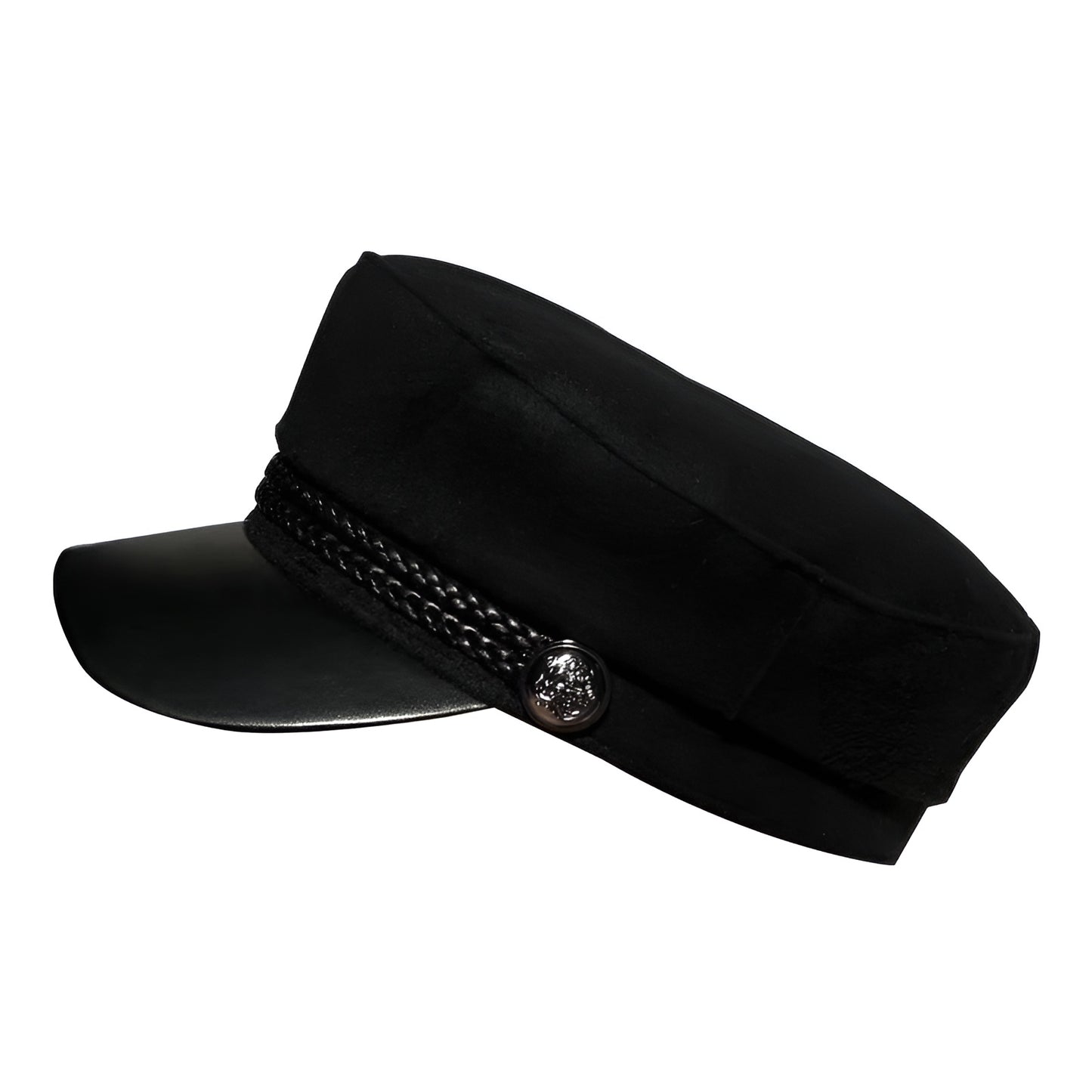 Braided Wool Sailor Cap – Structured Feminine Design With Braided Trim